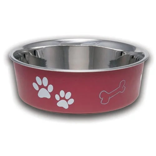 - Recommended affordable pet toysMerlot Red Stainless Steel Dog Bowl