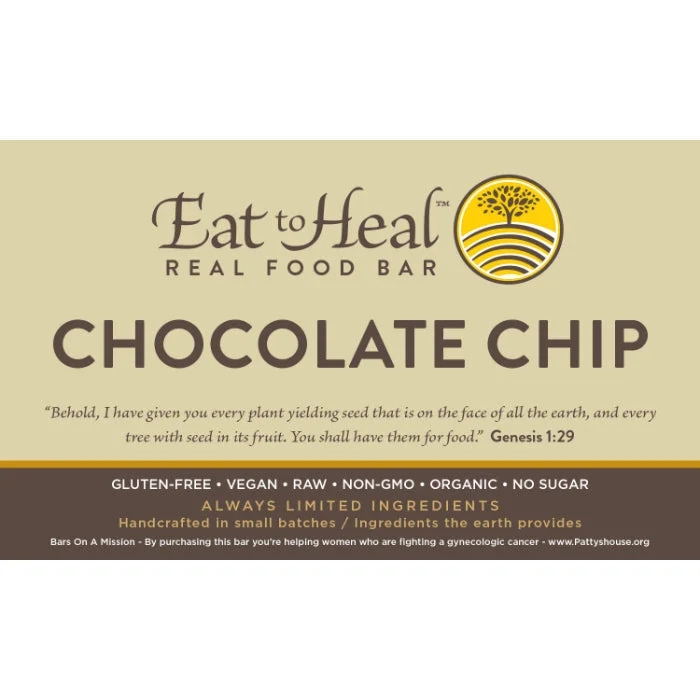 ---EatToHeal - Bar, Chocolate Chip, 68 GM - Pack of 12