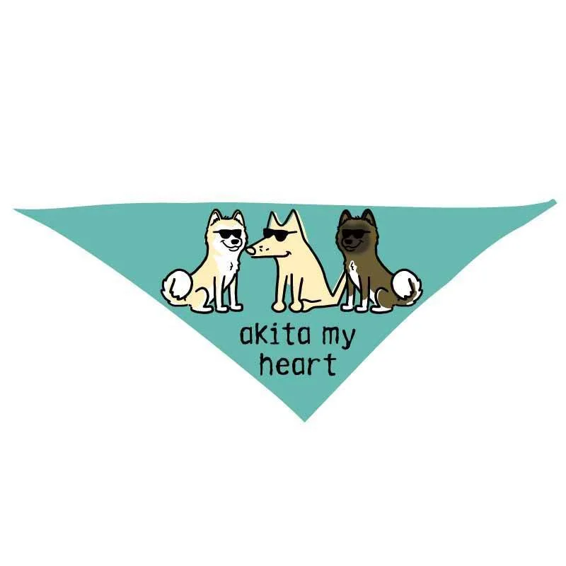 ---Akita My Heart - Doggie Bandana