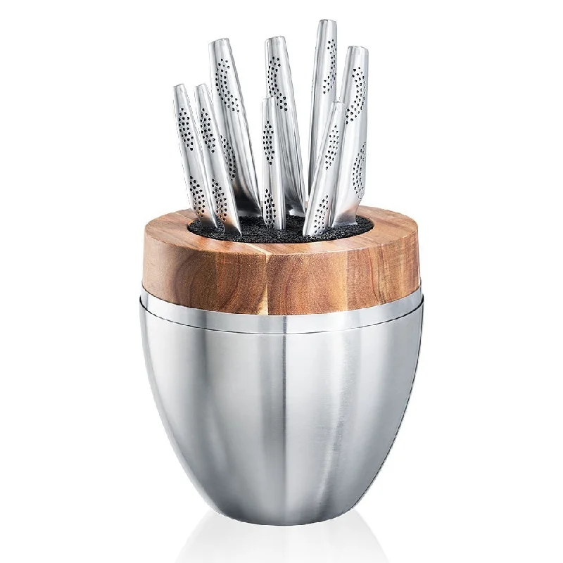 - Natural latex pet mattressTHE EGG by Baccarat iD3 9 Piece Stainless Steel Knife Block