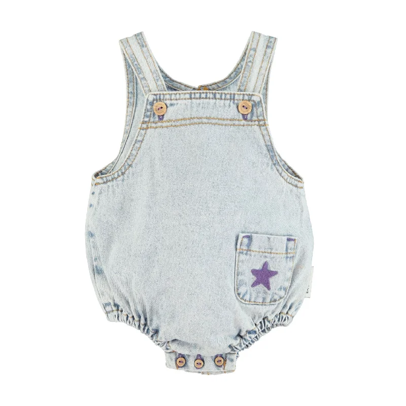 - Parrot climbing and standing wooden framePiupiuchick Washed Blue Denim Romper