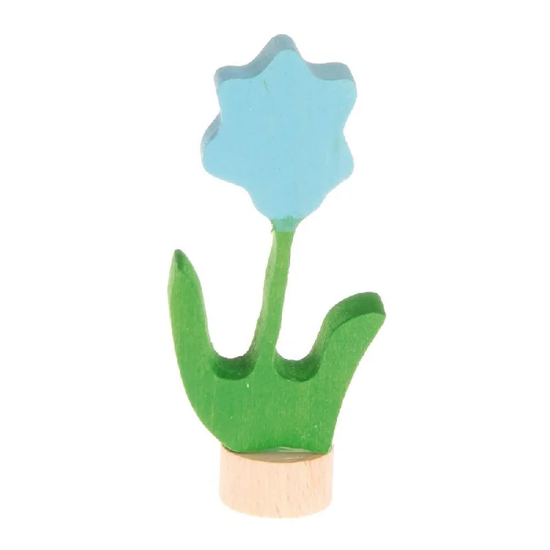 ---Grimm's birthday ring deco flower - blue