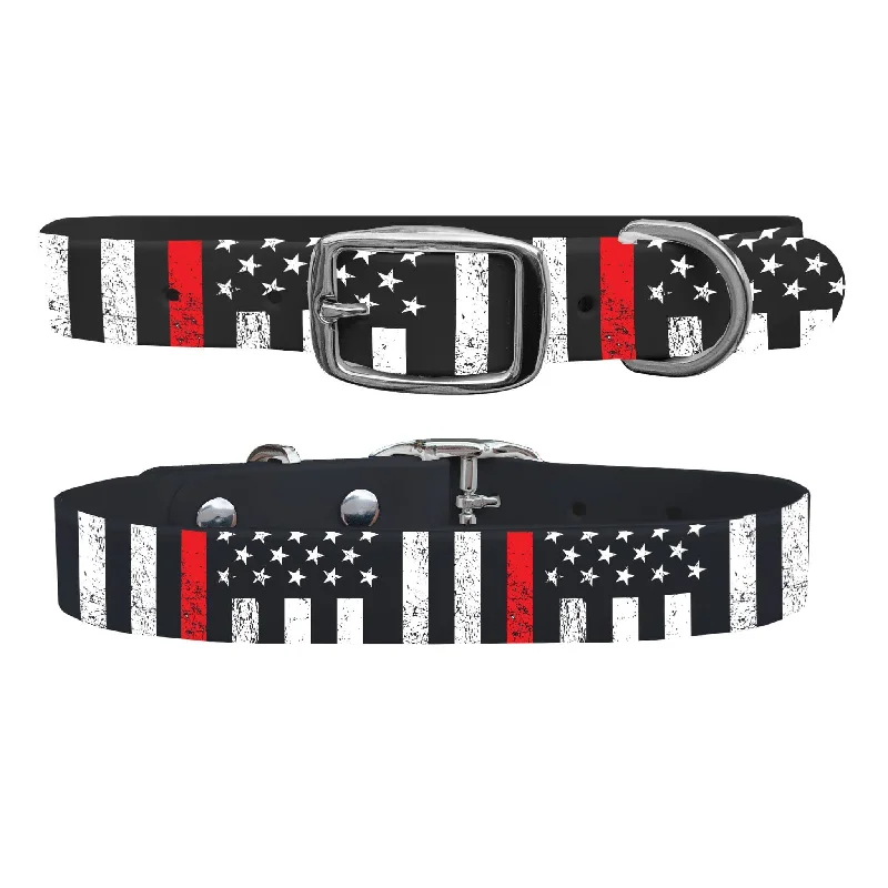 - Postoperative pet anti-licking Elizabethan collarRed Stripe Flag Dog Collar With Silver Buckle