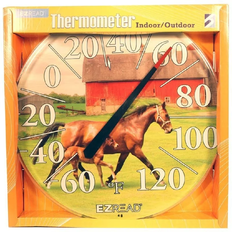 - Parrot climbing and standing wooden frameEZREAD DIAL THERMOMETER TWO HORSES