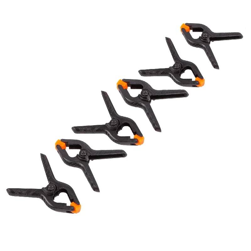 ---Black Micro Spring Clamps - Pack of 6 - By Blackspur