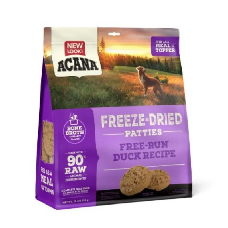    - Recommended online stores for cat food   -Cost-effective dog foodACANA Freeze Dried Dog Food and Topper Grain Free High Protein Fresh and Raw Animal Ingredients Duck Recipe Patties