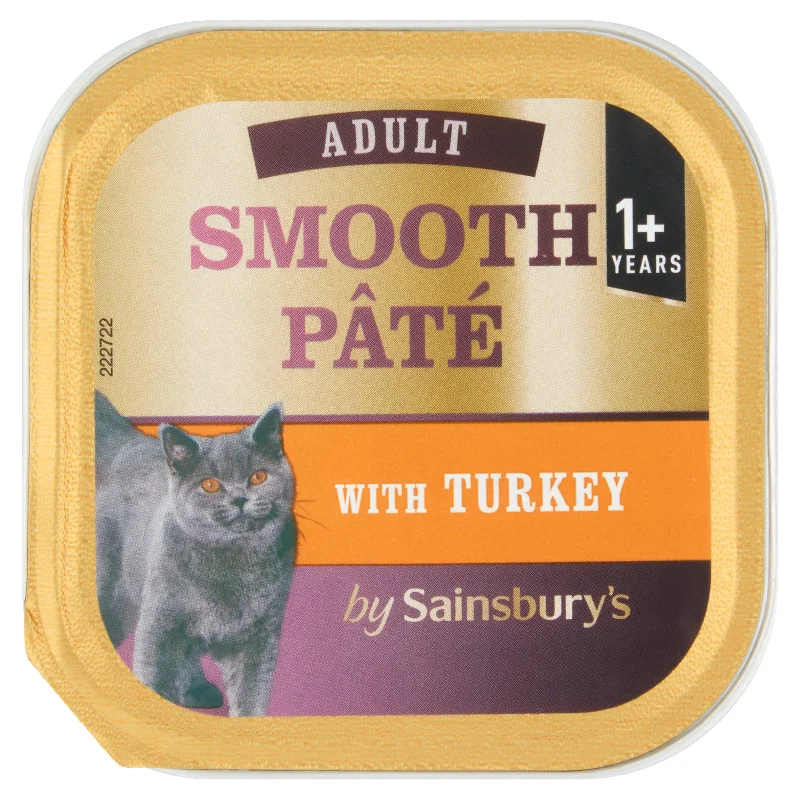 Sainsbury's Adult Fine Flakes 1+ Adult Cat Food with Turkey Pate 100g