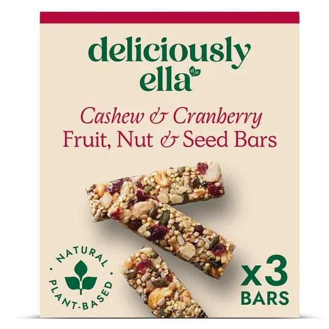 - Car dog seat beltDeliciously Ella Cashew & Cranberry Bars   3 per pack