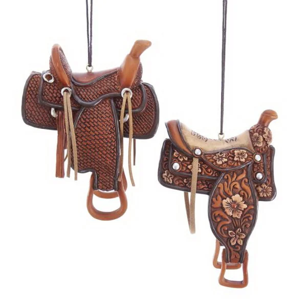 - Parrot climbing and standing wooden frameWestern Saddle Ornament