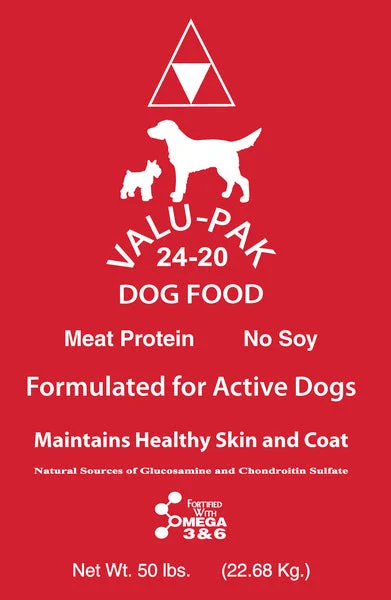 5. **Health and Nutrition**  - The effect of dog food on dental healthValu Pak 24/20 Dog Food Red Bag All Life Stages