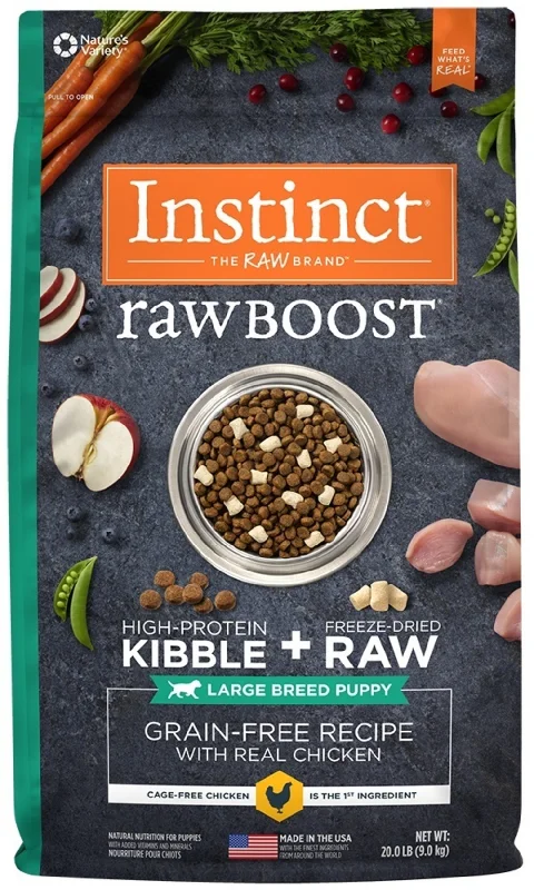 - Custom pet birthday cakeInstinct Raw Boost Grain Free Large Breed Puppy Chicken Meal Formula Dry Dog Food