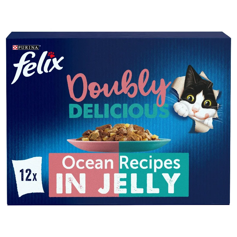 Felix As Good As It Looks Doubly Delicious Cat Food Ocean Recipes 12 X 100g