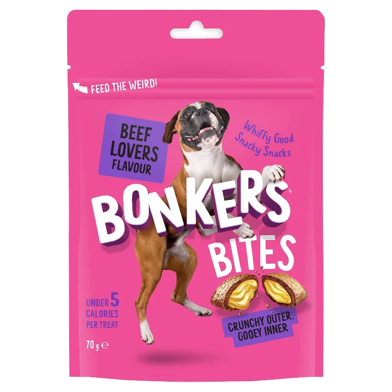 Pet ProductsBonkers Bites Beef Lovers Flavour 70g