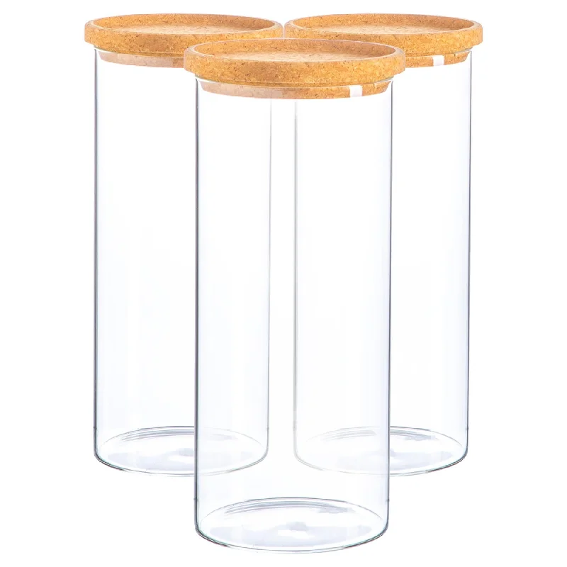 - Pet diabetes prescription food1.5L Scandi Storage Jars with Cork Lids - Pack of Three - By Argon Tableware