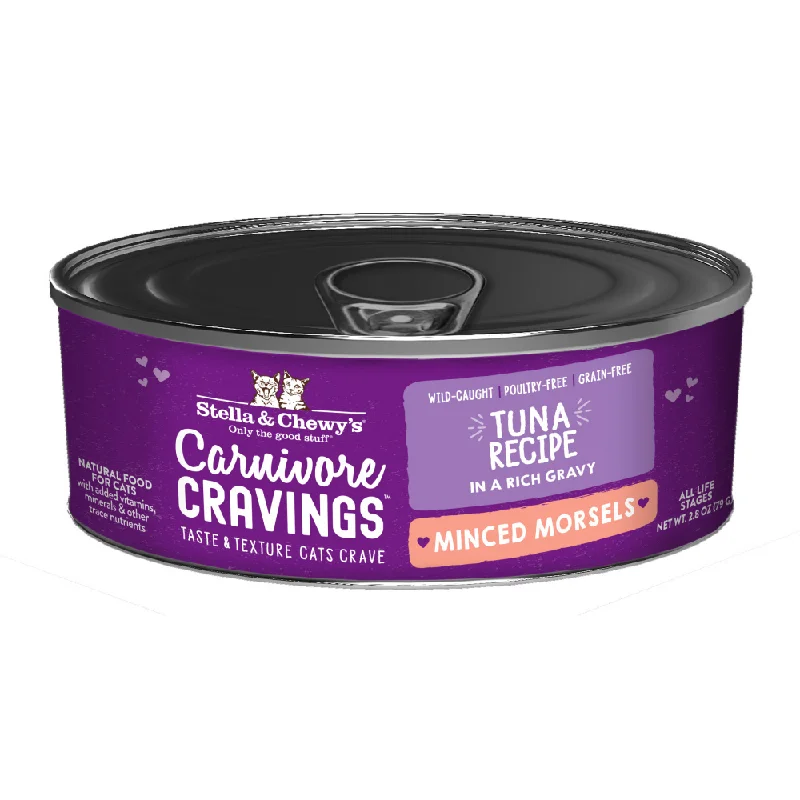 - Dog disposable foam shower gelStella & Chewys Carnivore Cravings Minced Morsels Wild Caught Tuna Recipe Cans