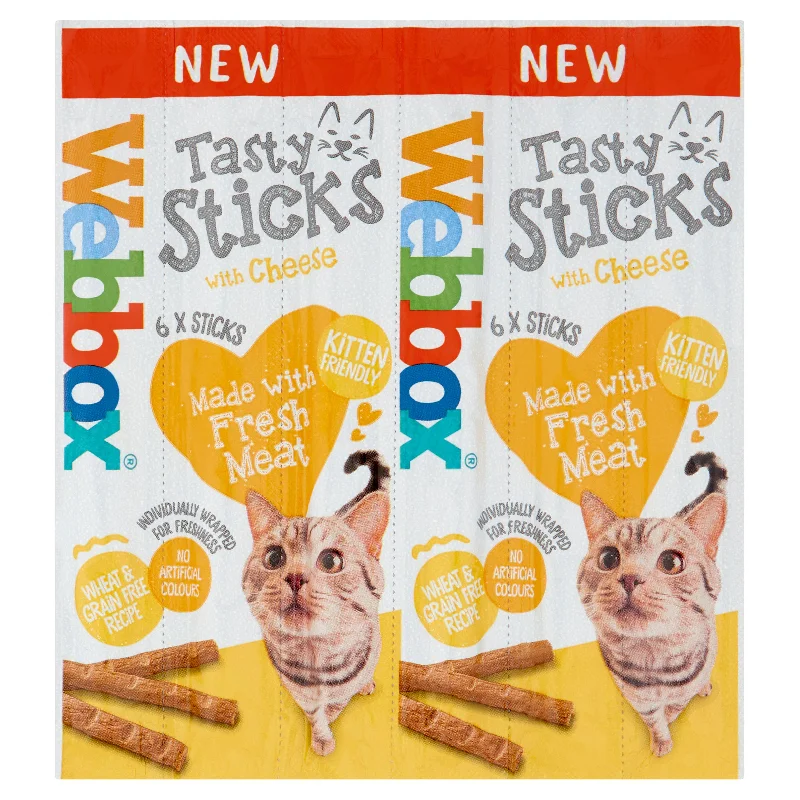 Webbox Tasty Sticks Cheese Cat Treats x6 30g