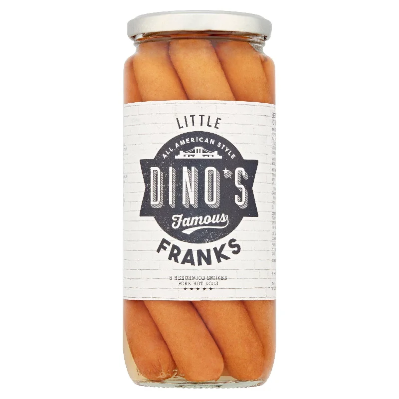 - Pet tear stain cleaning wipesDino's Famous Little Franks Beechwood Smoked Pork Hot Dogs x8 550g