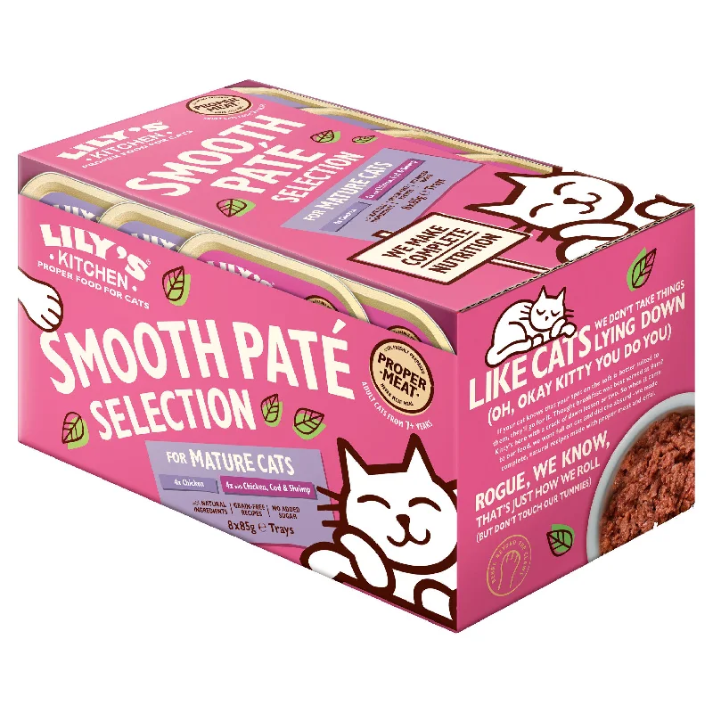 Lily's Kitchen Smooth Paté Selection Complete Mature Cat Food 8x85g