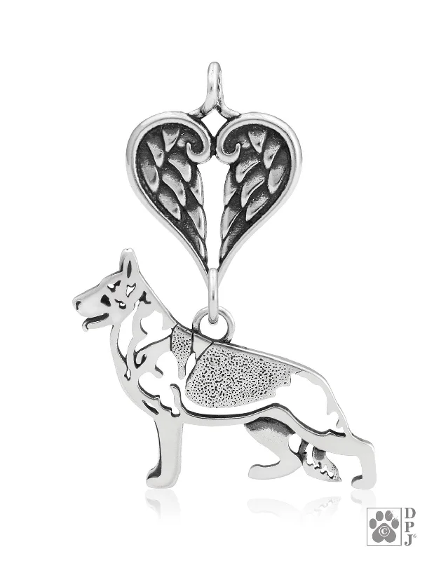 - Air box TSA certified check-inGerman Shepherd Dog, Body, with Engravable Healing Angels Pendant