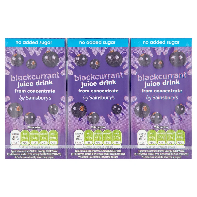 - Pet vitamin complex nutrition tabletsSainsbury's Blackcurrant, No Added Sugar 3x200ml