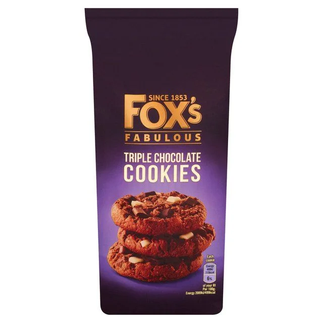 - Pet monitor with cameraFox's  Biscuits Triple Chocolate Chunkie Cookie   180g