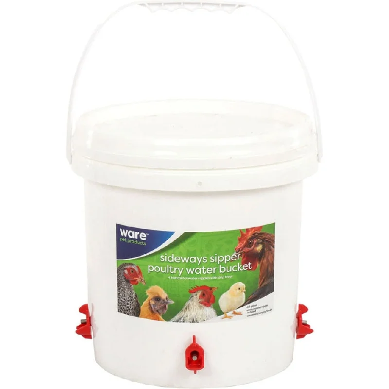 ---WARE SIDEWAYS SIPPER POULTRY WATER BUCKET