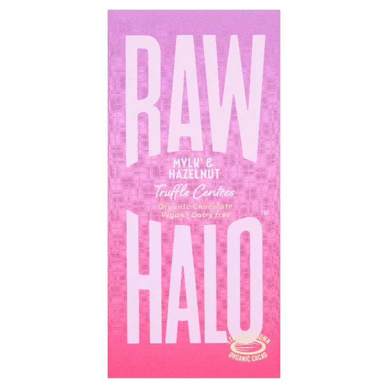 - Foldable and portable cat bagRaw Halo Mylk & Hazelnut Truffle Centres Organic Chocolate 90g