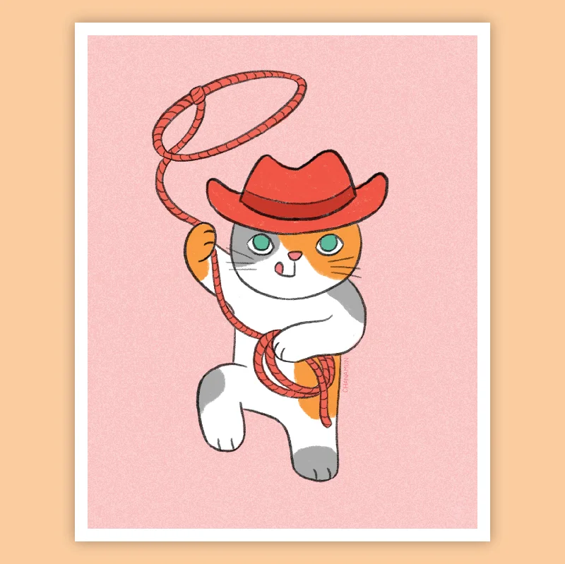  -Anti-scratch scratching board AND cat bed in oneCat Cowboy Print