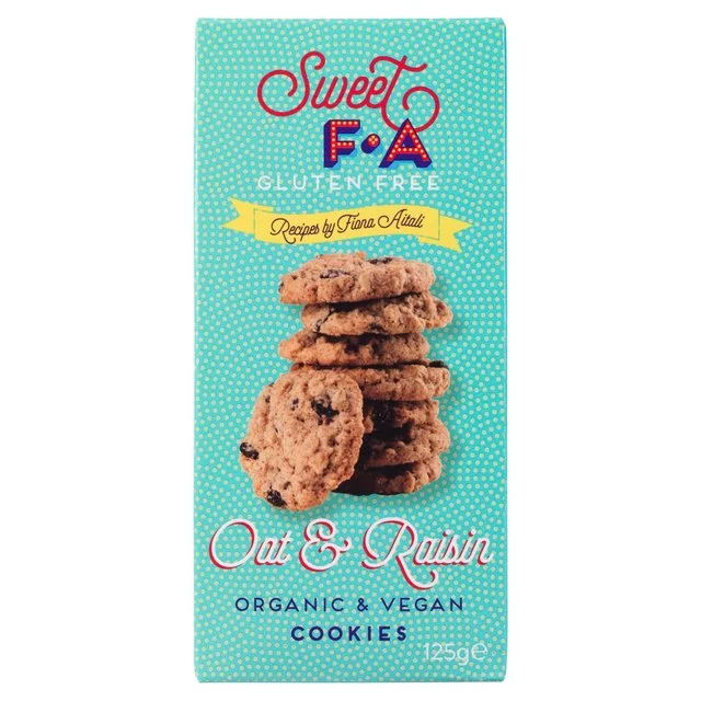 - Air box TSA certified check-inSweet FA Gluten Free Oat & Raisin Cookies   125g