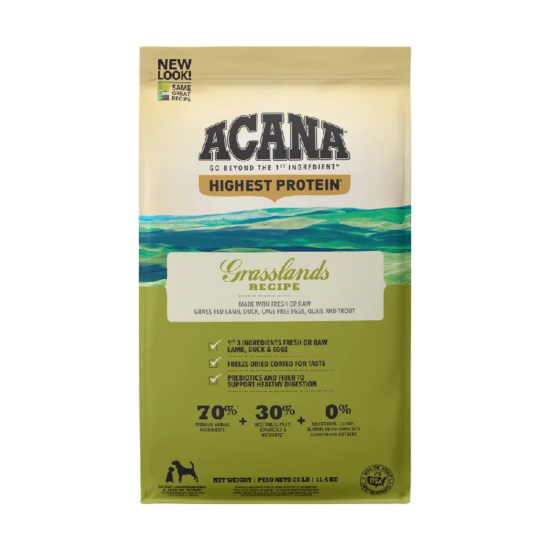 5. **Health and Nutrition**  - Where to buy imported dog foodACANA Highest Protein Grasslands Recipe Dry Dog Food