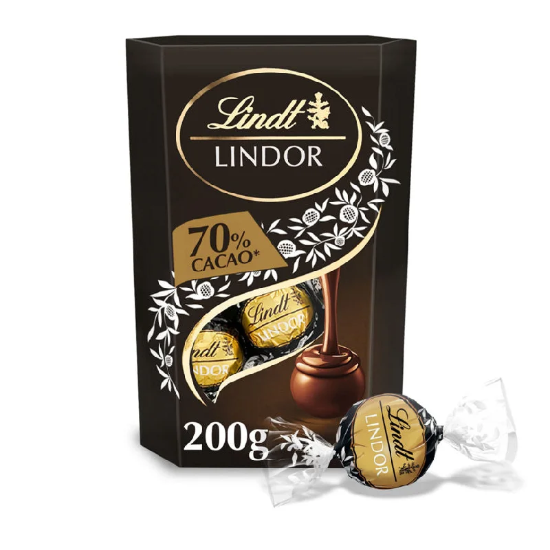 ---Lindt LINDOR EXTRA DARK 200g