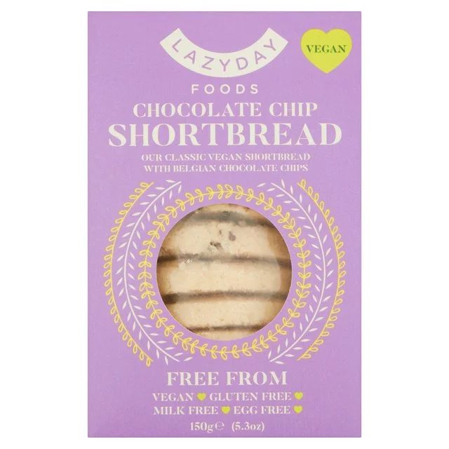 - Organic cotton dog bibsLazy Day Foods Award Winning Chocolate Chip Shortbread   150g