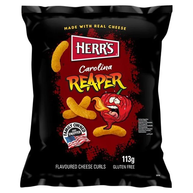 - Dog disposable foam shower gelHerrs Carolina Reaper Cheese Curls   113g