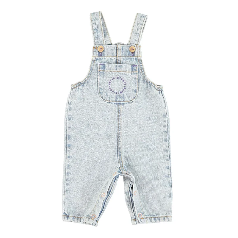 - Pet fence foldable indoorPiupiuchick Washed Blue Denim Baby Dungarees