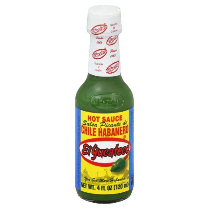 ---El Yucateco Sauce Habanero Green Hot 4 Oz - Pack of 12