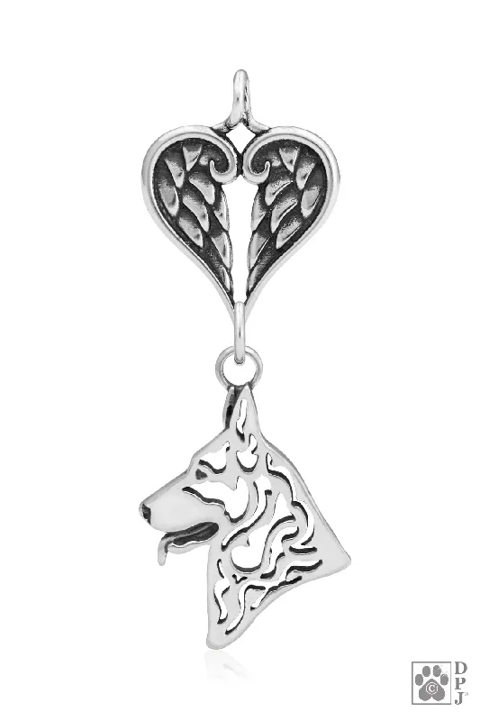  -Anti-scratch sofa protective coverGerman Shepherd Dog, Head, with Engravable Healing Angels Pendant