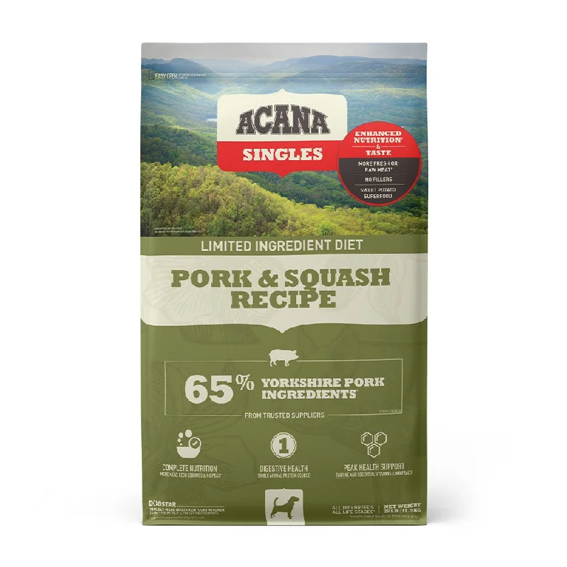 6. **Special Needs**  - The effect of dog food on dental healthACANA Diet Pork with Squash Recipe Dog Food 22.5 lbs