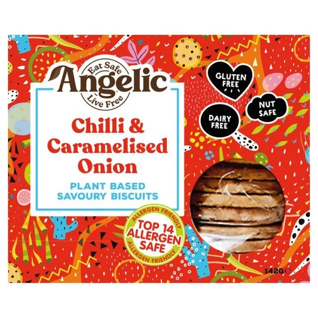 - Dog anti-slip matAngelic Free From Chilli & Caramelised Onion Savoury Biscuits   142g