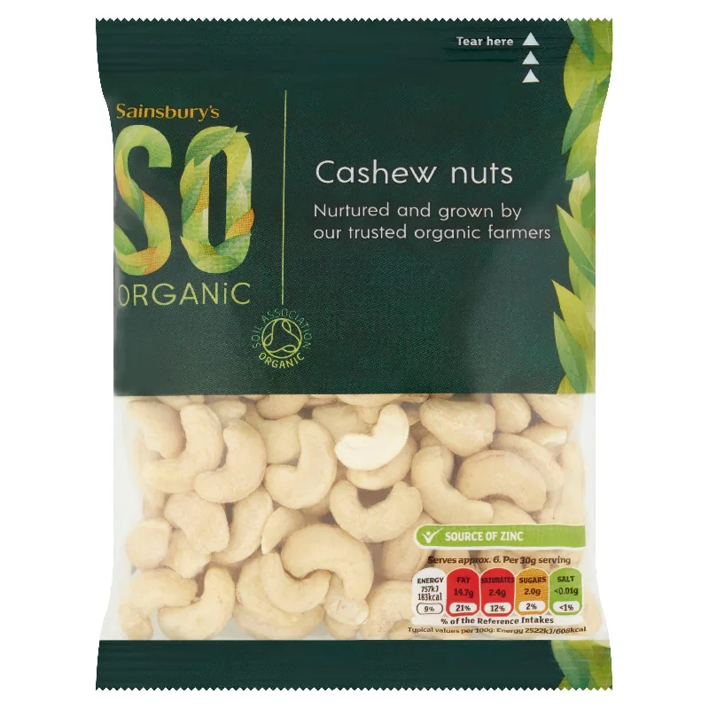 ---Sainsbury's Cashew Nuts, SO Organic 200g