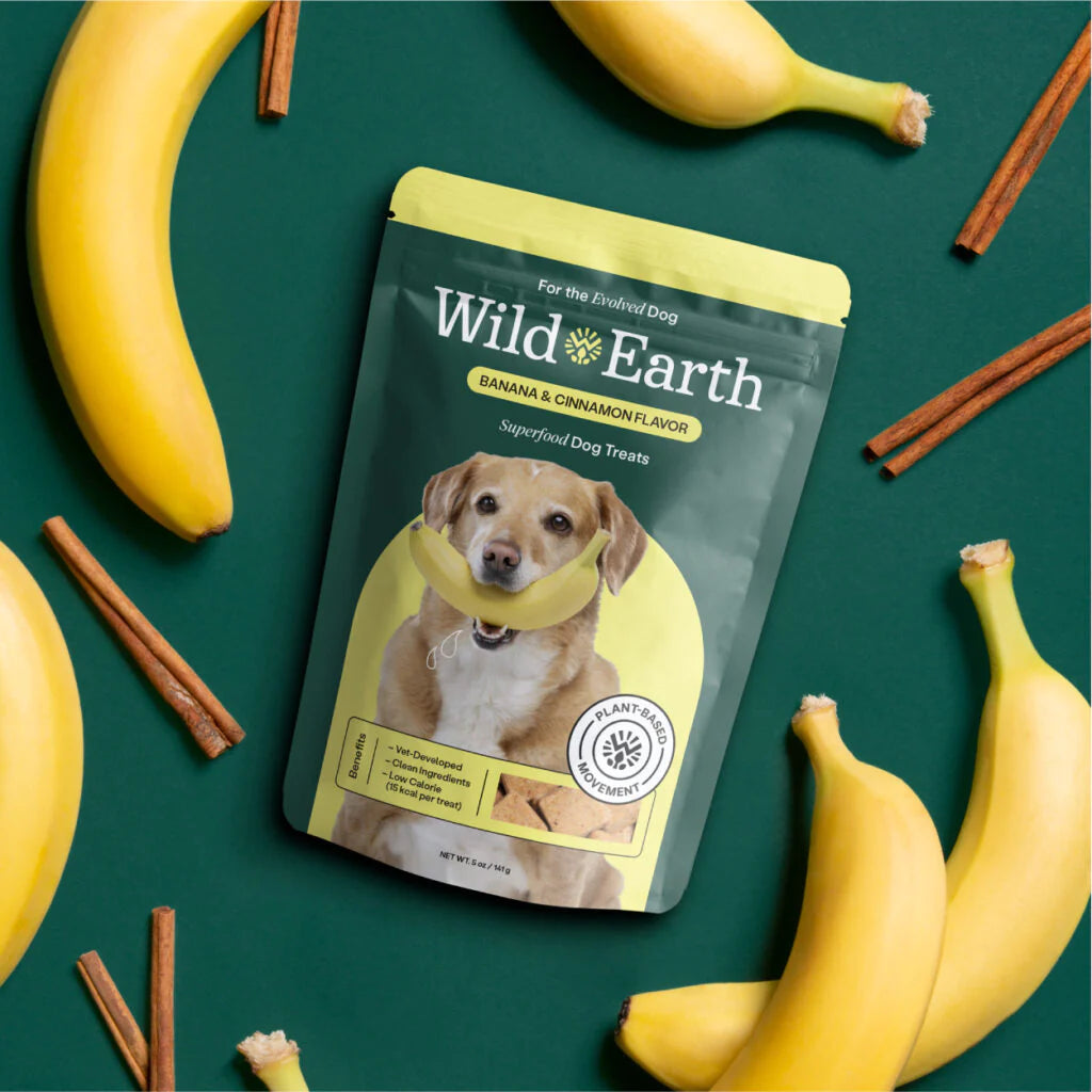    - Fish-based cat food   -Chicken-flavored dog foodWild Earth Superfood Dog Treats with Koji  Banana & Cinnamon 5 oz