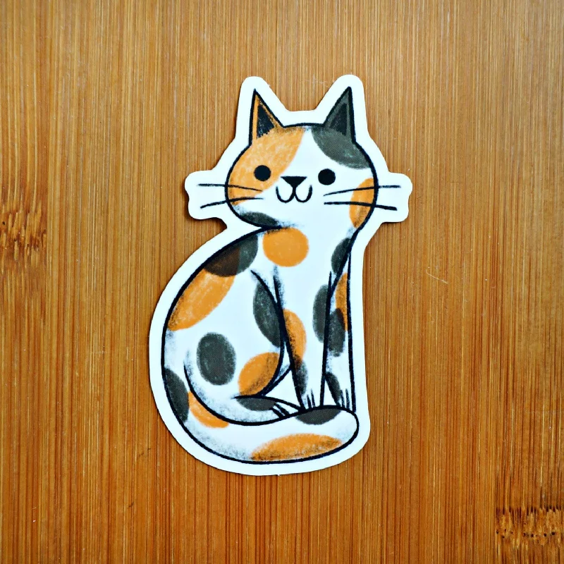 - Automatic temperature adjustment cat bedCalico Cat Sticker