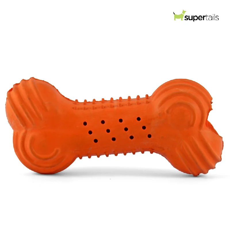 4. **Dog muzzle is breathable**Trixie Natural Rubber Rustling Bone Toy for Dogs (Orange)